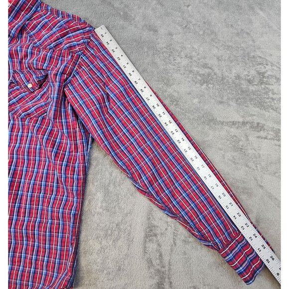 Wrangler 20X Shirt Men's XL Multicolor Plaid Pearl Snap Cowboy Western Rodeo‎ - Picture 8 of 12